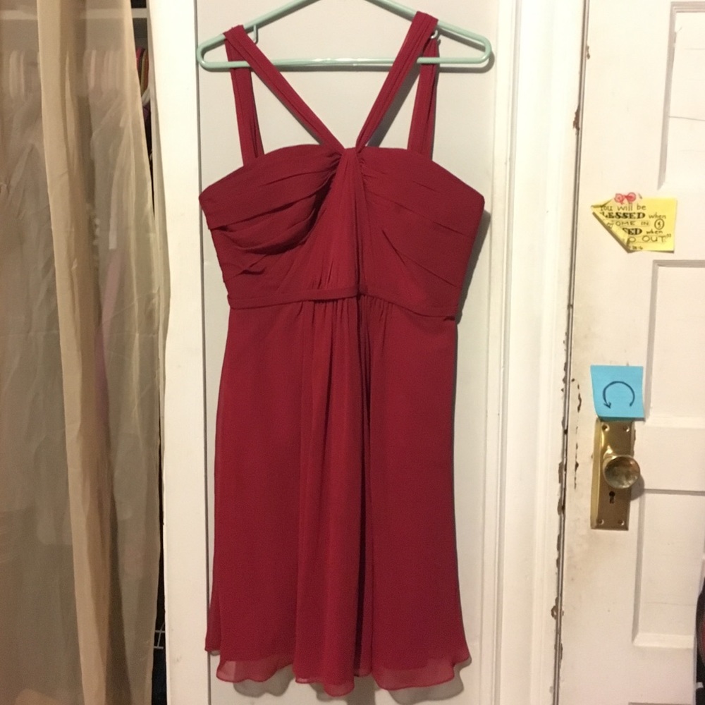 David’s Bridal Red Formal Dress